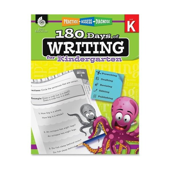 Shell Education Teacher Created Materials 180 Days Of Writing, Gr-K, Ast SHL51523 - main